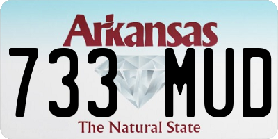 AR license plate 733MUD