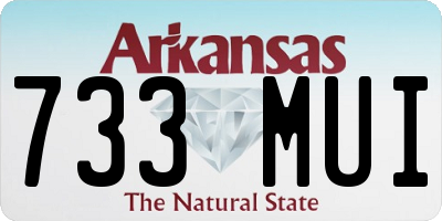 AR license plate 733MUI