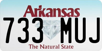AR license plate 733MUJ