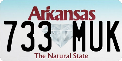 AR license plate 733MUK