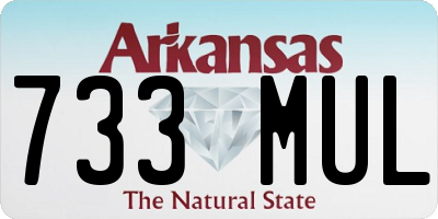 AR license plate 733MUL