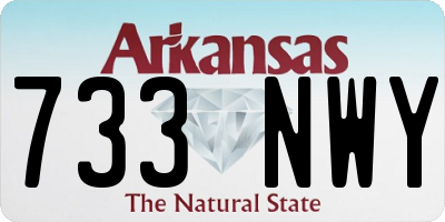AR license plate 733NWY