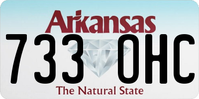 AR license plate 733OHC