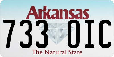 AR license plate 733OIC