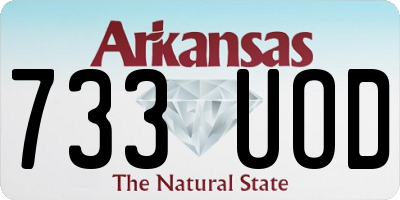 AR license plate 733UOD