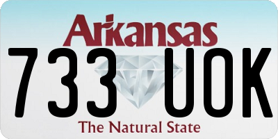 AR license plate 733UOK
