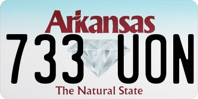 AR license plate 733UON
