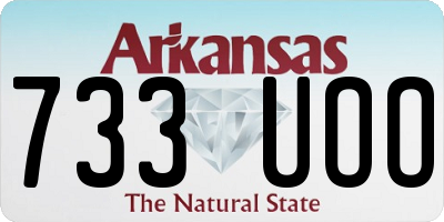 AR license plate 733UOO