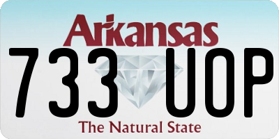 AR license plate 733UOP