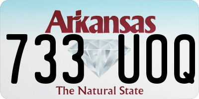 AR license plate 733UOQ