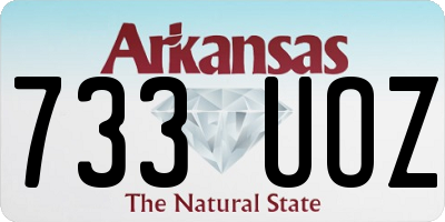 AR license plate 733UOZ