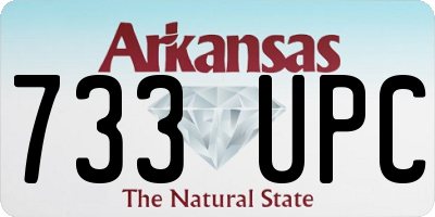 AR license plate 733UPC