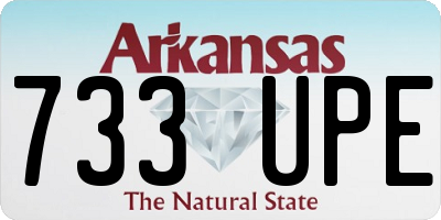 AR license plate 733UPE