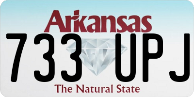 AR license plate 733UPJ