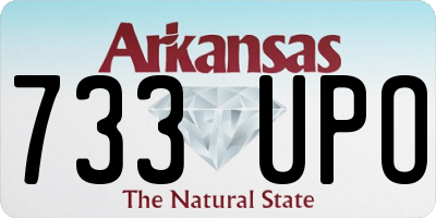 AR license plate 733UPO