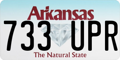 AR license plate 733UPR