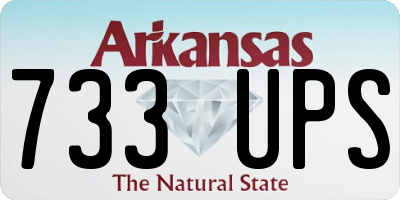 AR license plate 733UPS