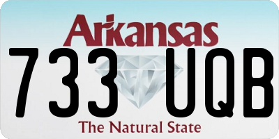 AR license plate 733UQB