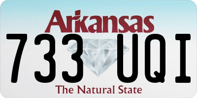 AR license plate 733UQI