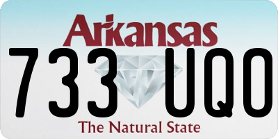 AR license plate 733UQO