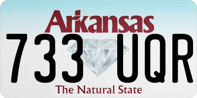 AR license plate 733UQR