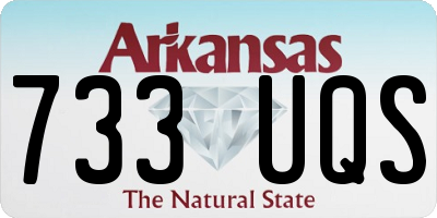 AR license plate 733UQS
