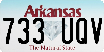 AR license plate 733UQV