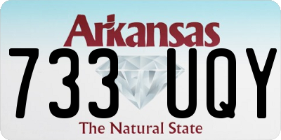 AR license plate 733UQY