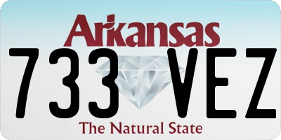 AR license plate 733VEZ