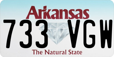AR license plate 733VGW