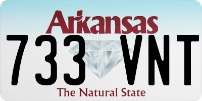 AR license plate 733VNT