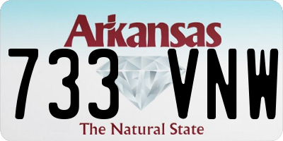AR license plate 733VNW