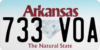 AR license plate 733VOA