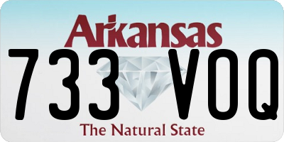 AR license plate 733VOQ