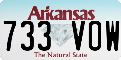 AR license plate 733VOW
