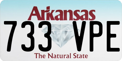AR license plate 733VPE
