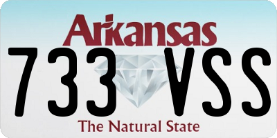 AR license plate 733VSS