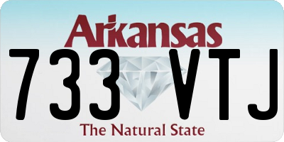 AR license plate 733VTJ