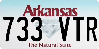 AR license plate 733VTR