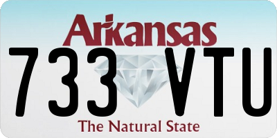AR license plate 733VTU