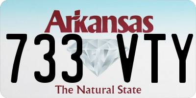 AR license plate 733VTY