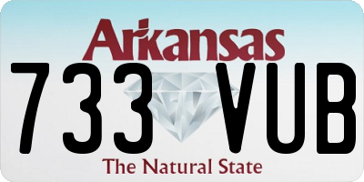 AR license plate 733VUB