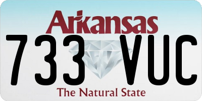 AR license plate 733VUC