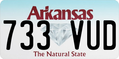 AR license plate 733VUD