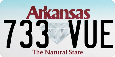 AR license plate 733VUE