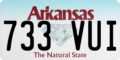 AR license plate 733VUI
