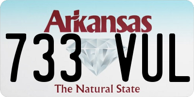 AR license plate 733VUL