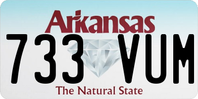 AR license plate 733VUM