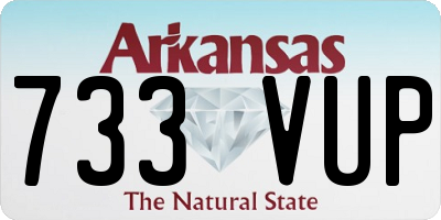AR license plate 733VUP
