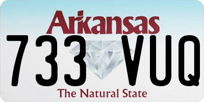 AR license plate 733VUQ